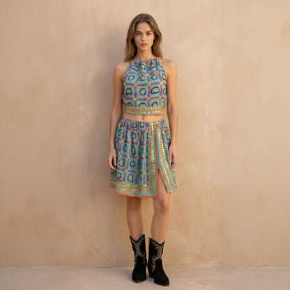 Luna Embroidered Two Piece Set