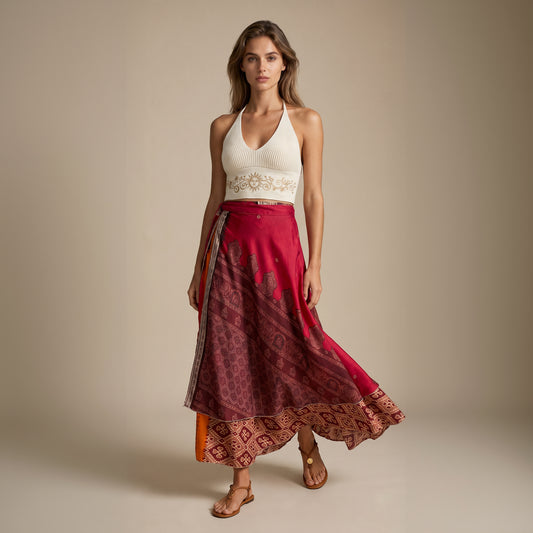 Multi-Wrap Skirt & Dress| Red