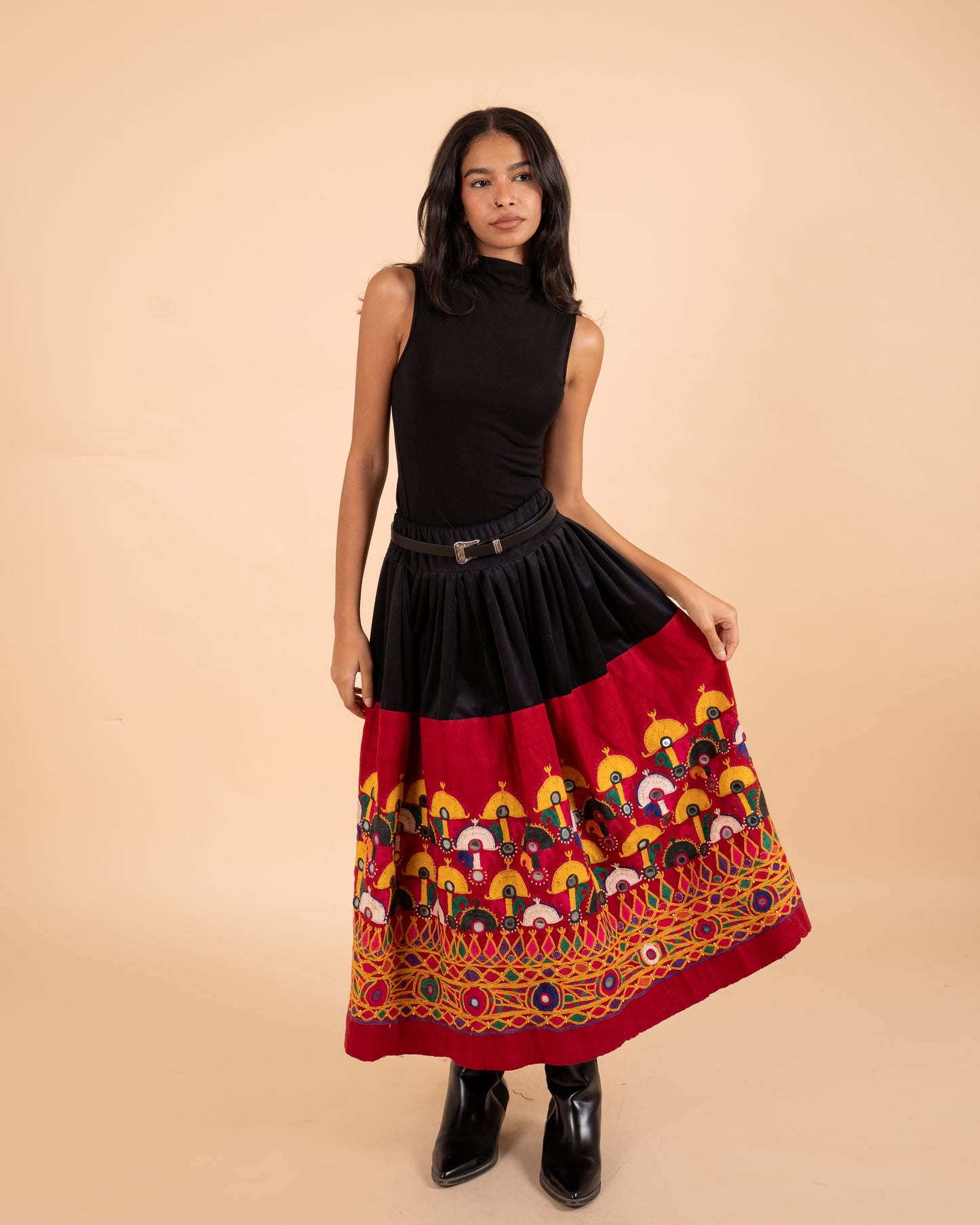 The Desert Heirloom Skirt: Hand-Embroidered