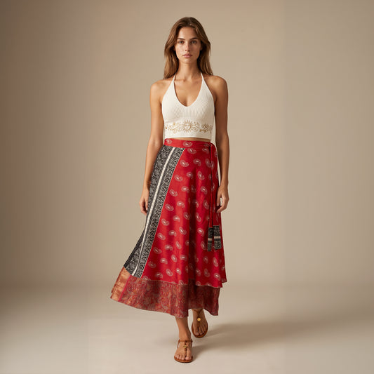 Multi-Wrap Skirt & Dress| Red