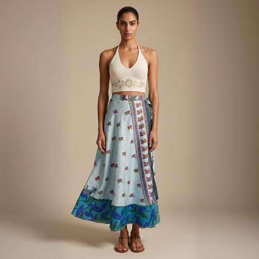 Multi-Wrap Skirt & Dress| Sky Blue