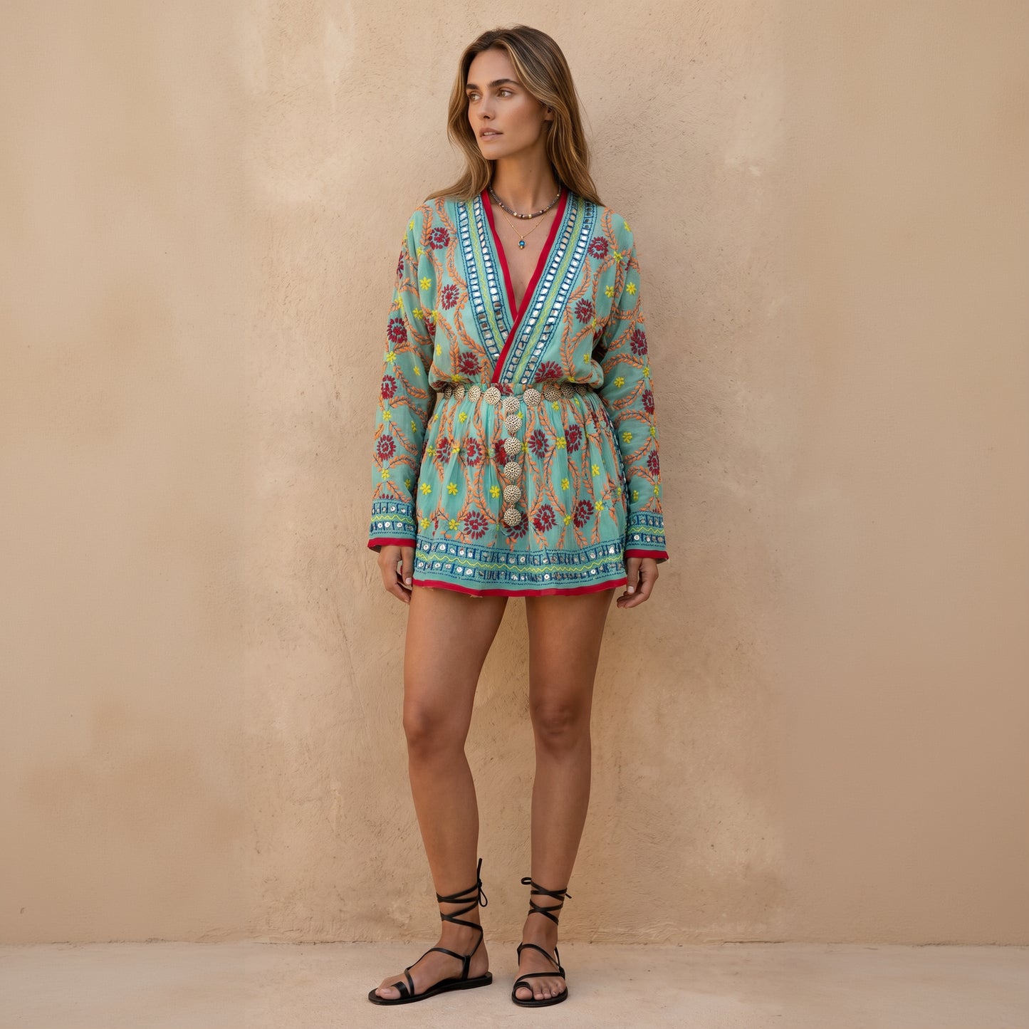 Calliope Hand Embroidered Dress