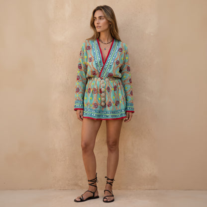 Calliope Hand Embroidered Dress