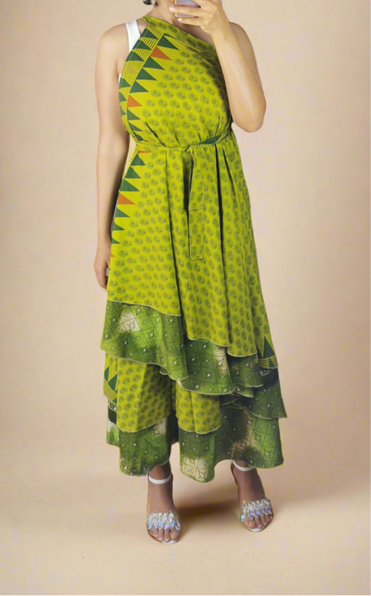Bay Silk Double layers Wrap Skirt