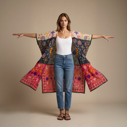 Tara Embroidered Kaftan Kimono