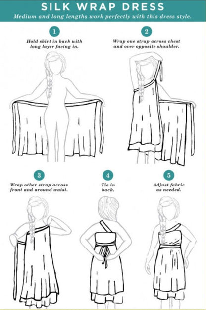Lia Silk Double Layers Wrap Skirt