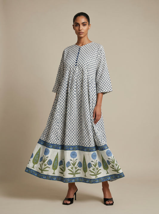 Indigo Cotton Dress