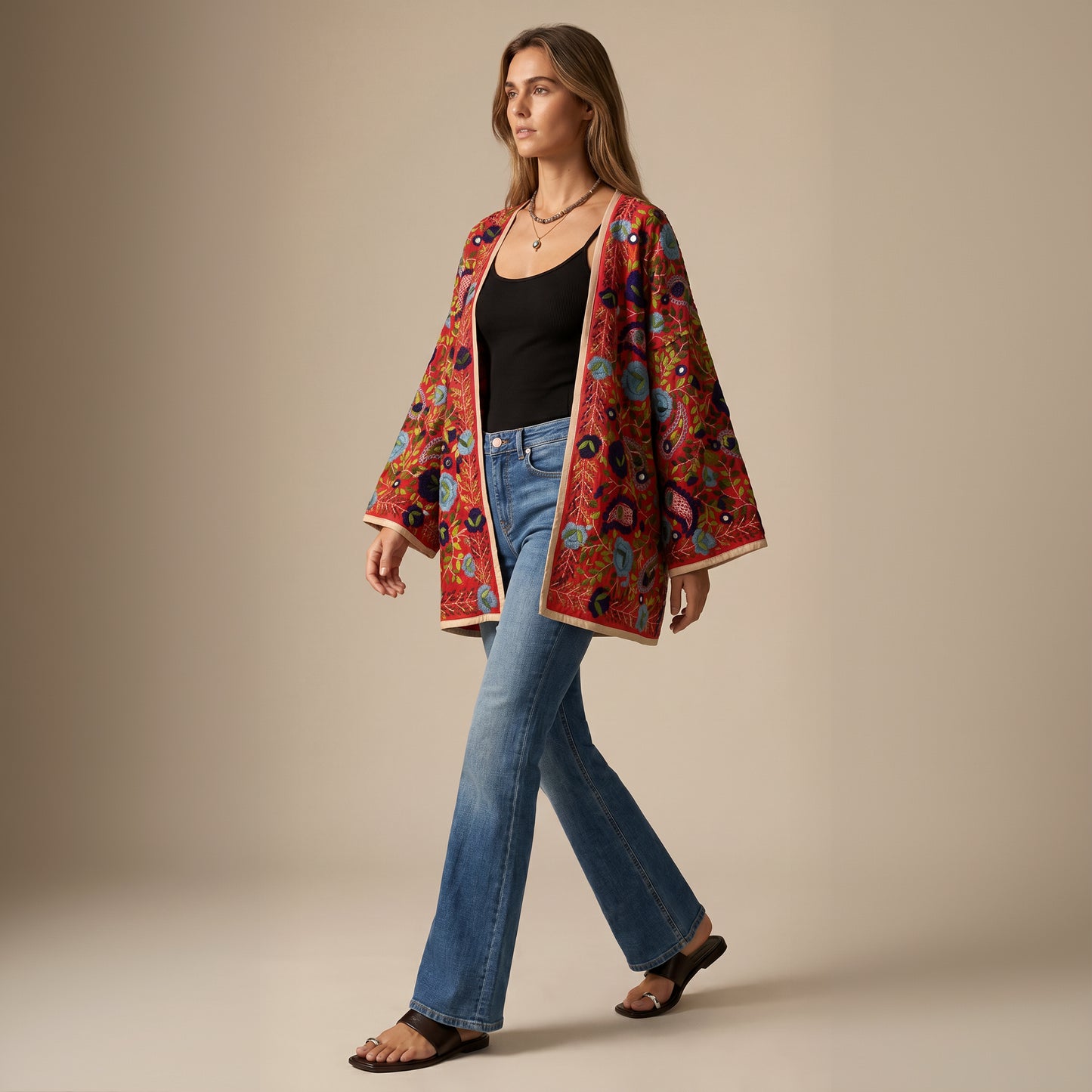 The Artisan Cardigan| Rustic Red