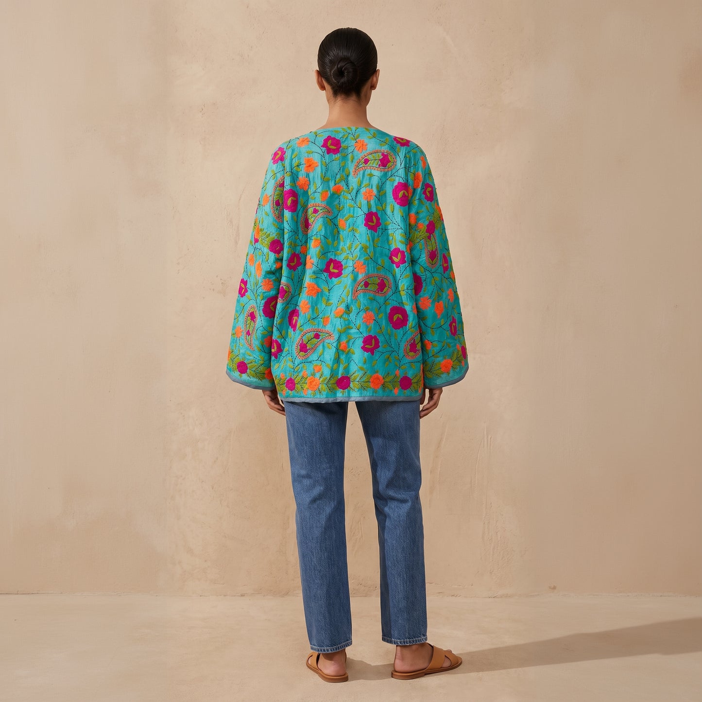 The Artisan Cardigan| Silk Turquoise