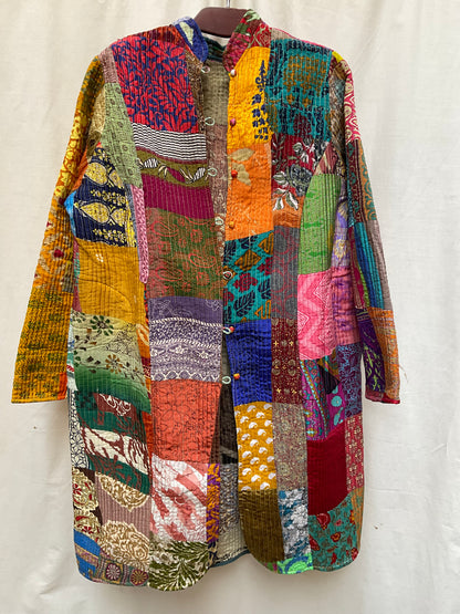 The Reversible Artisan Silk Coat | Mya