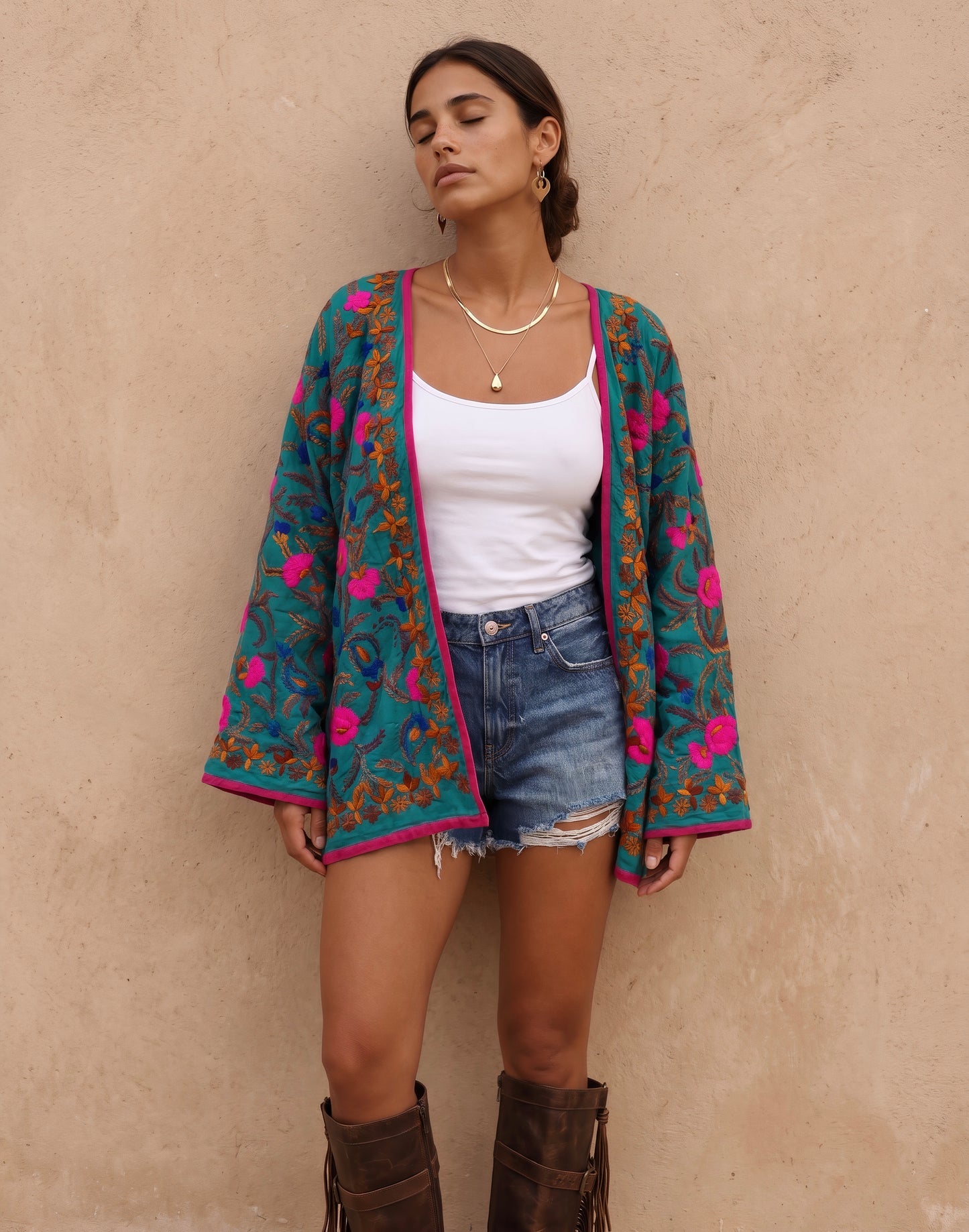 The Artisan Cardigan| Cotton Earthy Colors