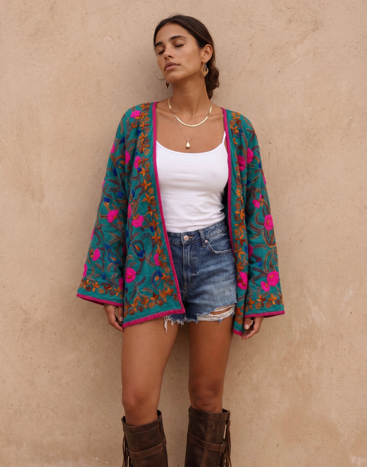 The Artisan Cardigan| Cotton Earthy Colors