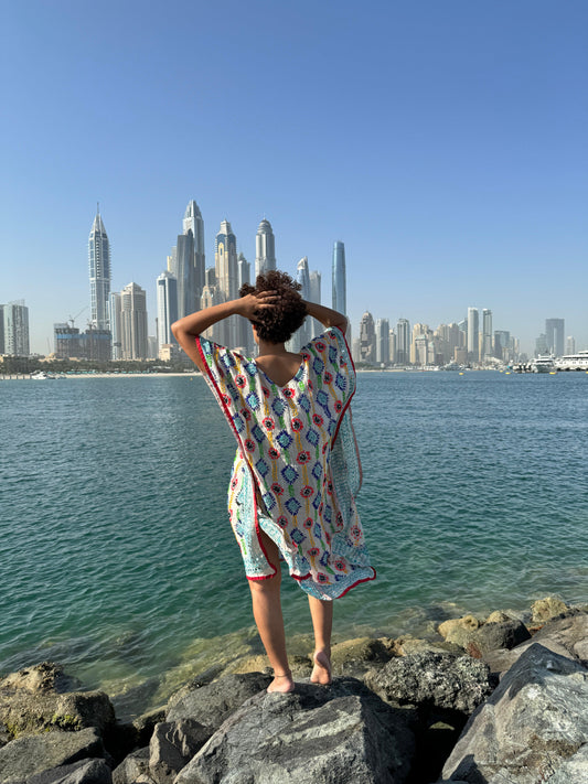 Delores Embroidered Backless Dress