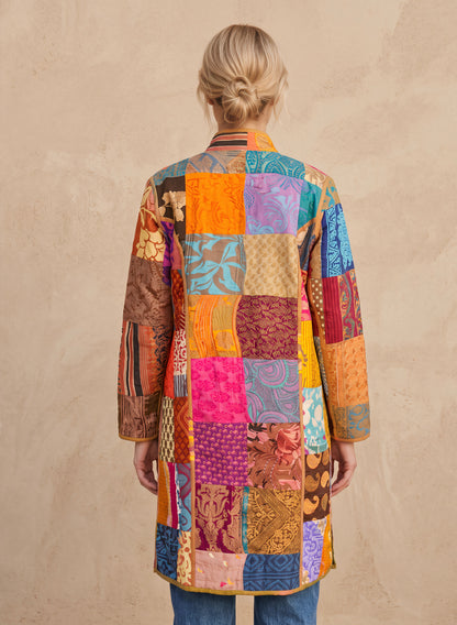 The Reversible Artisan Silk Coat | Ann