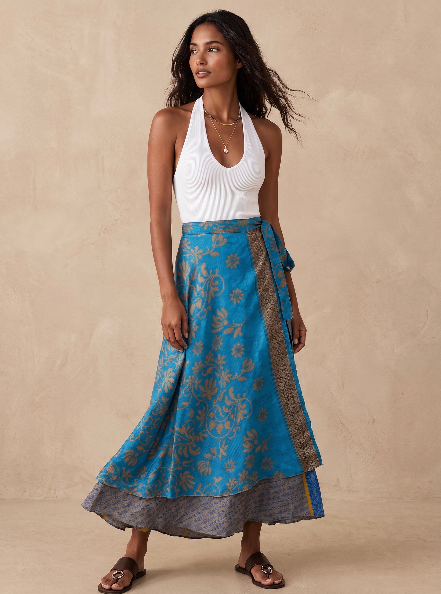 Multi-Wrap Skirt & Dress| Steel Blue