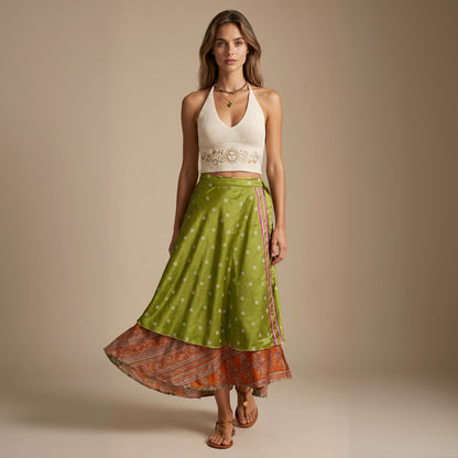 Multi-Wrap Skirt & Dress|Green