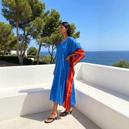 Nila Silk Kaftan Dress