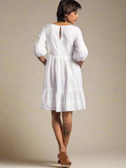 Angel Pure Cotton Embroidered Dress
