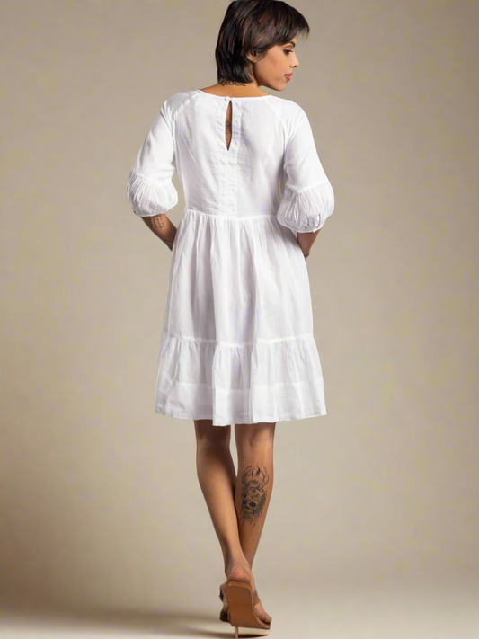 Angel Pure Cotton Embroidered Dress