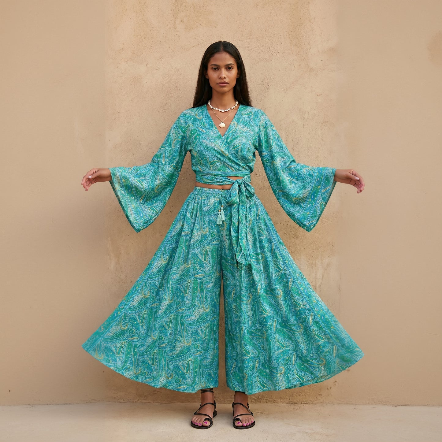 Kira Pants & Top| Turquoise