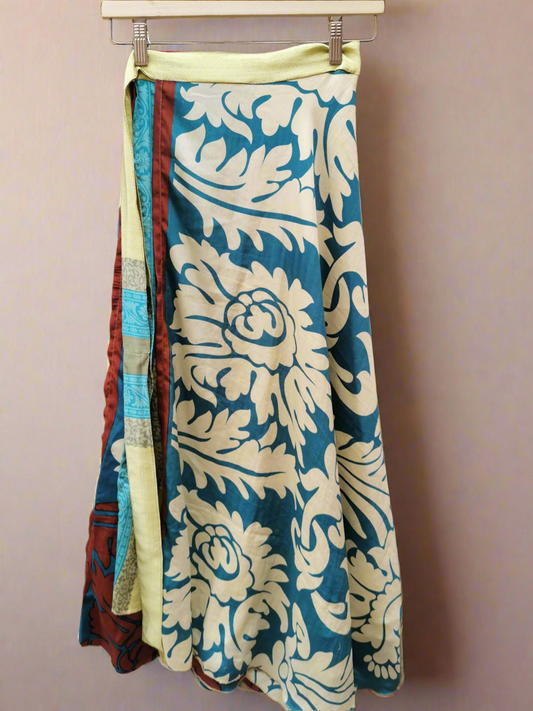 Alejandra Wrap Silk Skirt