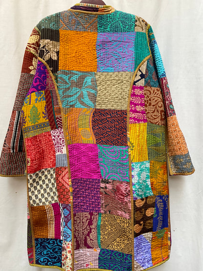 The Reversible Artisan Silk Coat | Ann