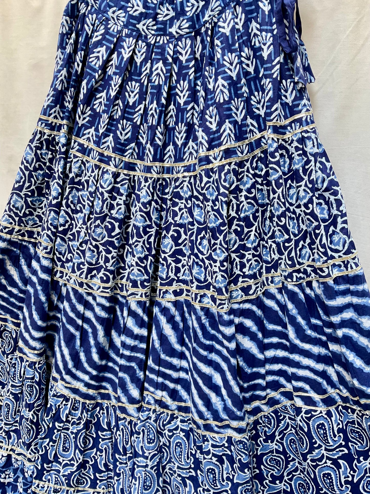 Lakshmi The Artisan Indigo Statement Lehenga Skirt