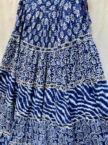 Lakshmi The Artisan Indigo Statement Lehenga Skirt