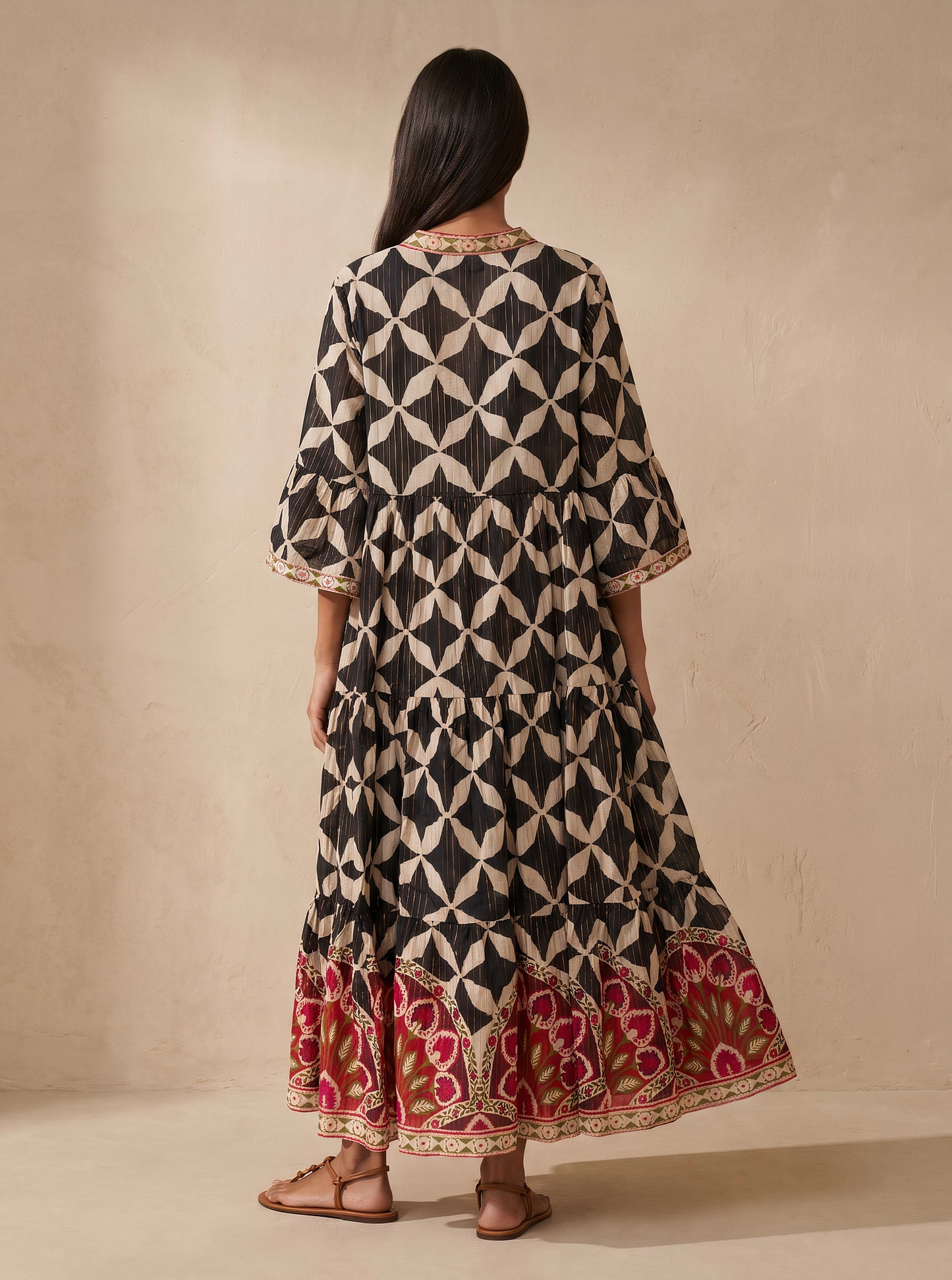 The Riviera Gold Maxi Cotton Dress