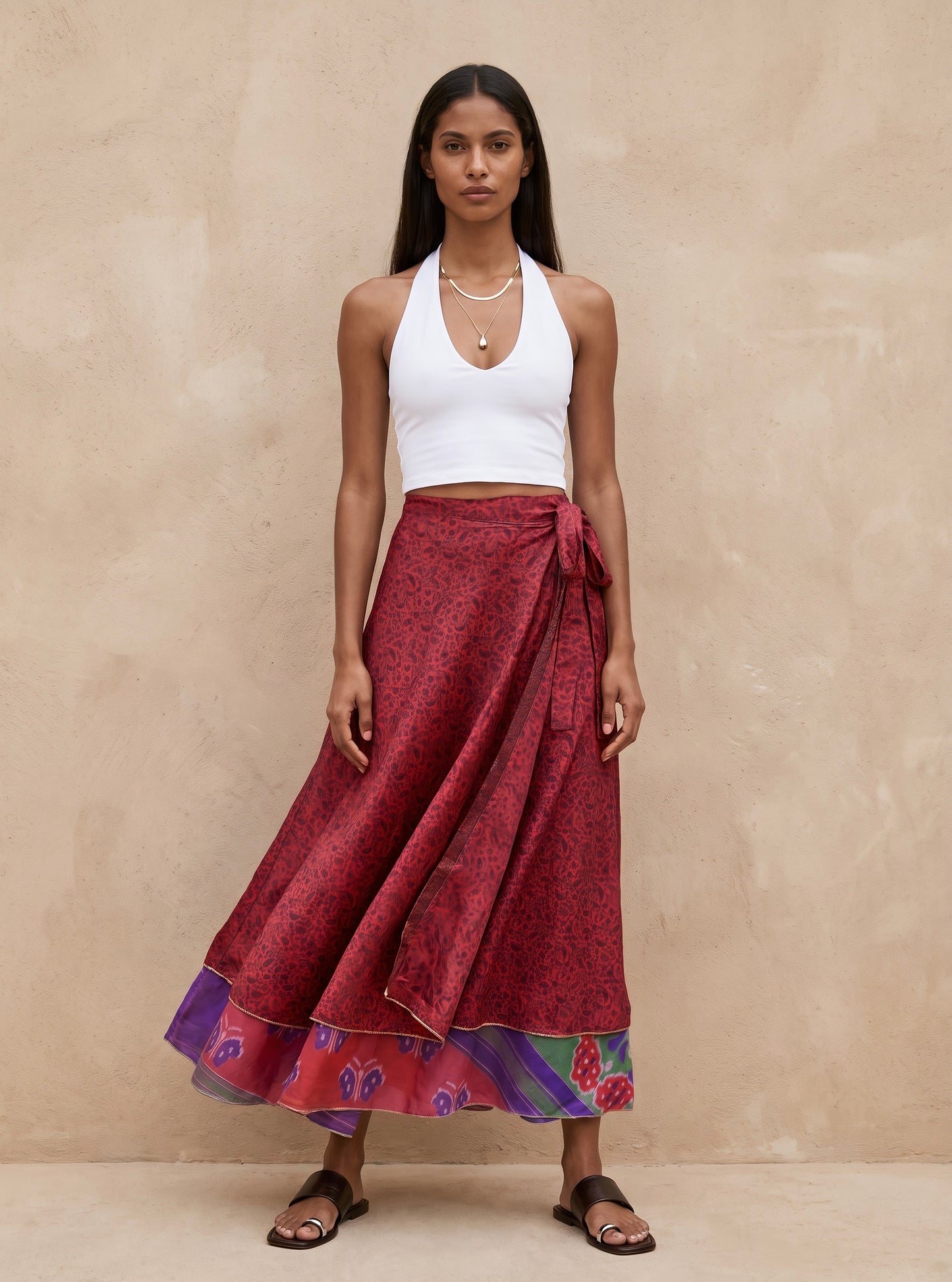 Multi-Wrap Skirt & Dress| Red Purple