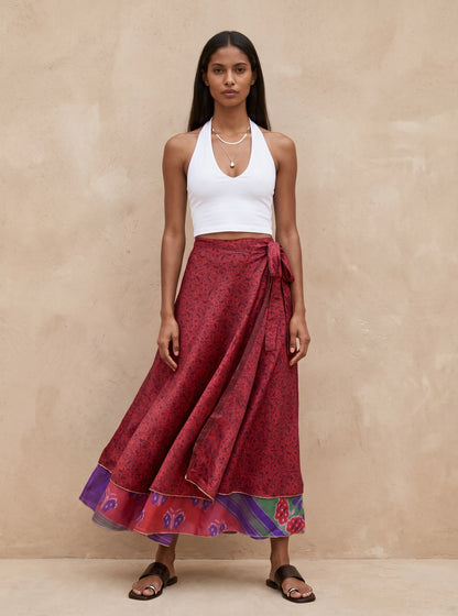 Multi-Wrap Skirt & Dress| Red Purple