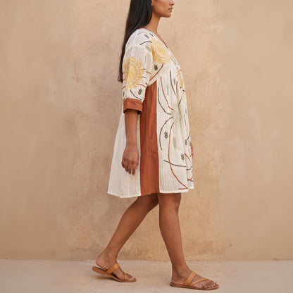 The Solstice Embroidered Mini Dress
