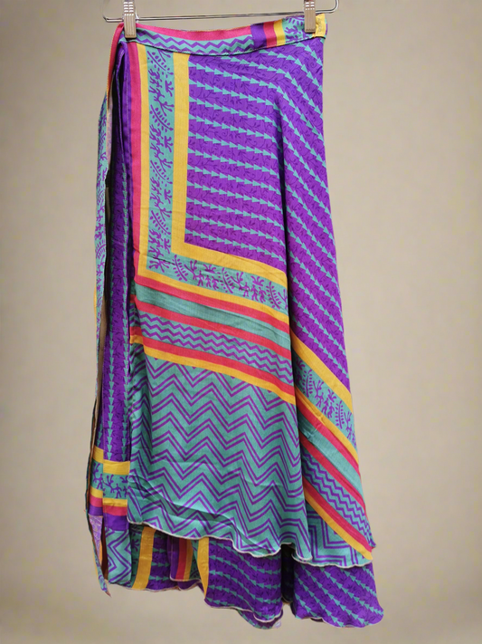 Bárbara Wrap Silk Skirt