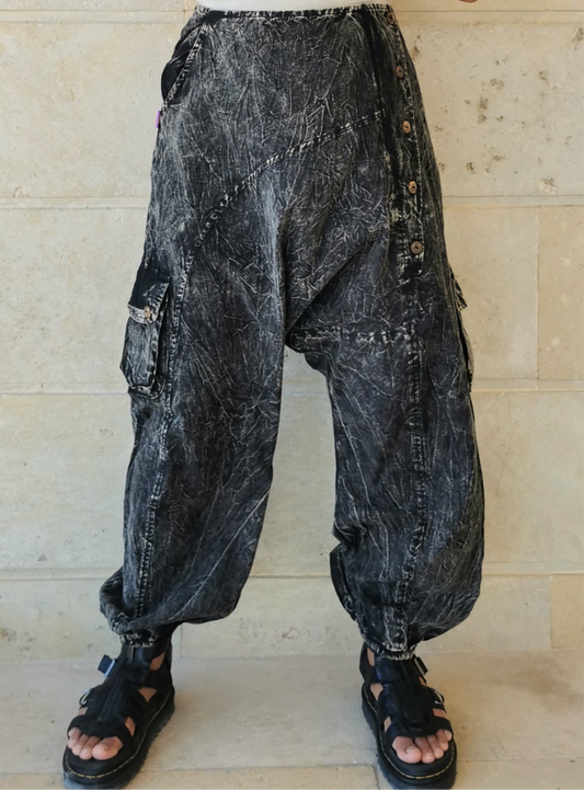 Lucia Heavy Cotton Pant In Black