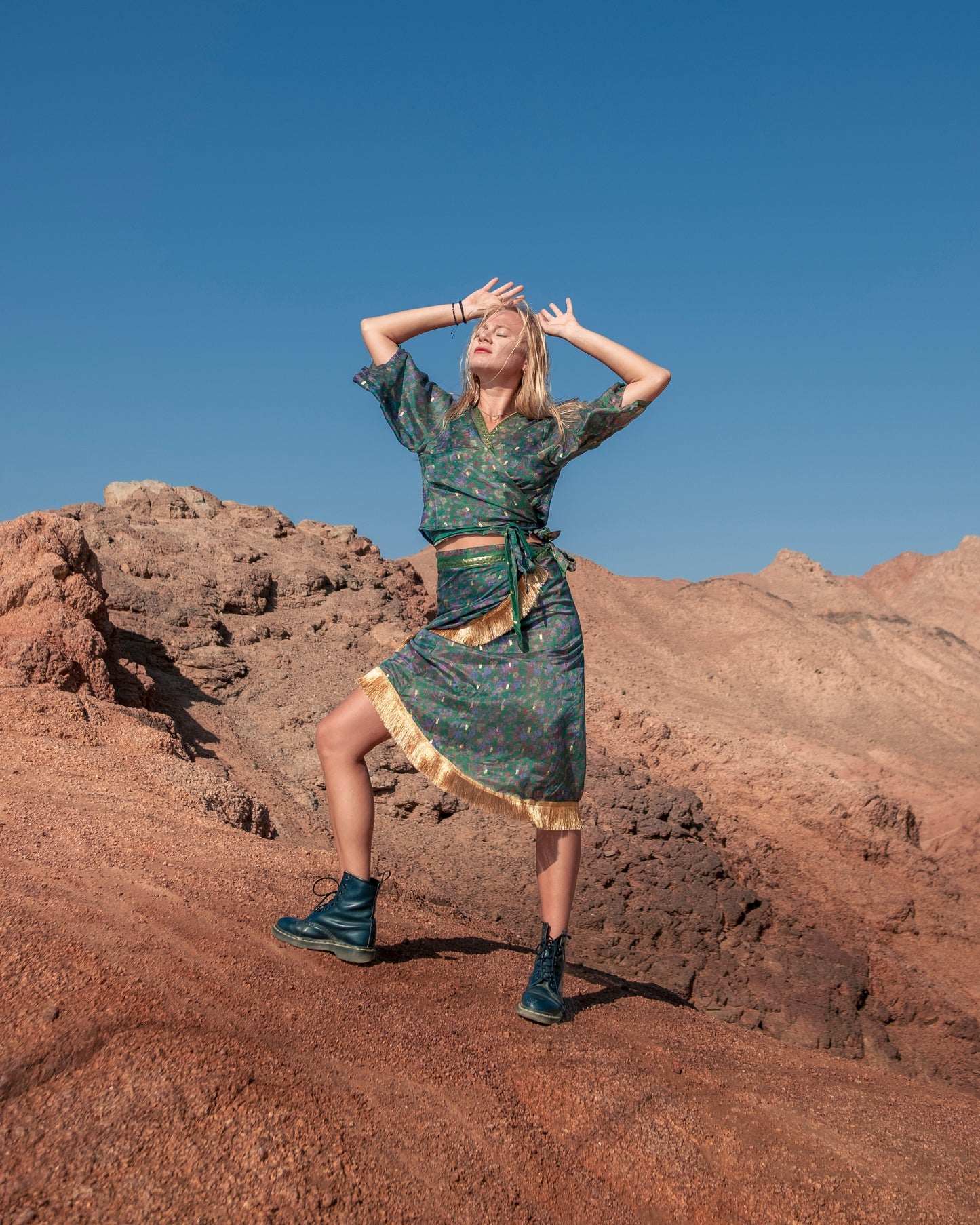Julie Wrap Silk Skirt
