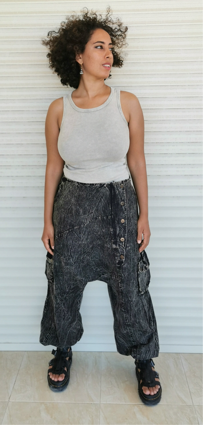 Lucia Heavy Cotton Pant In Black