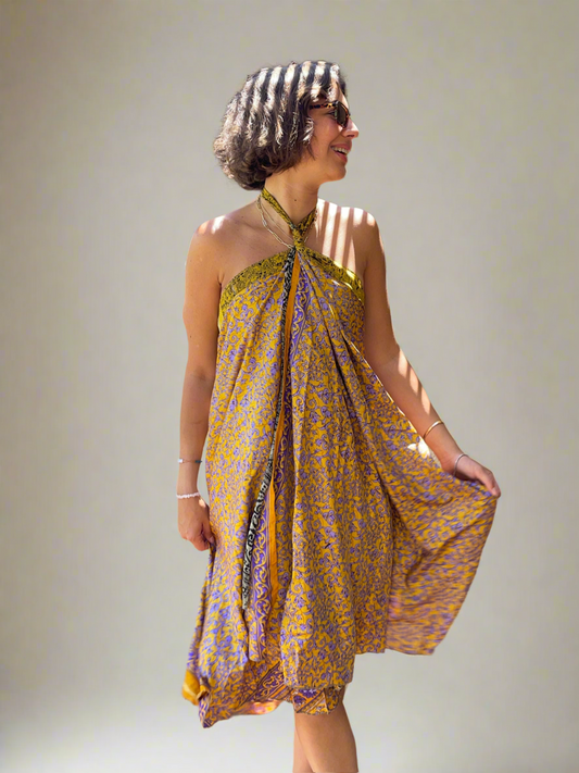 Biba Silk Double layers Wrap Skirt