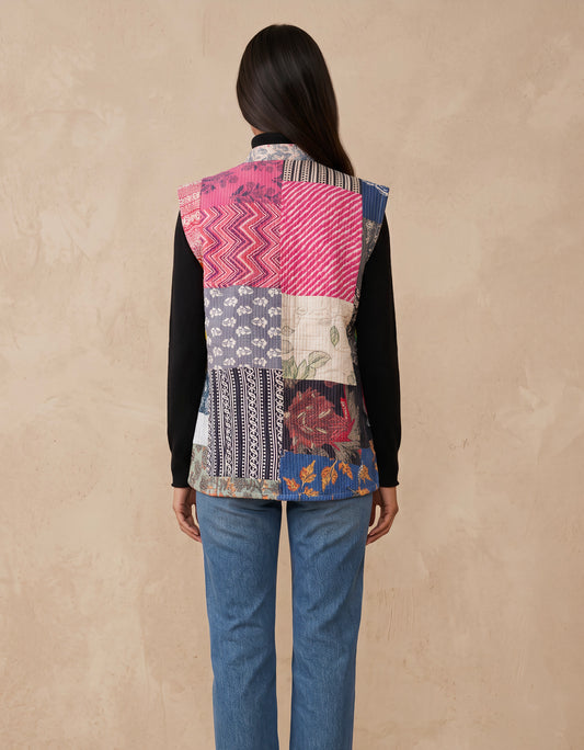 The Reversible Artisan Cotton Jacket| Purple Back