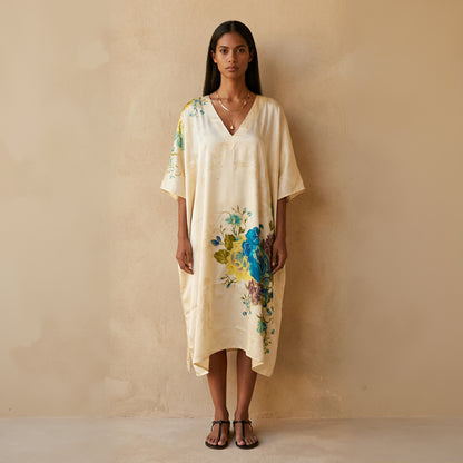 Sakura Kaftan Silk Dress