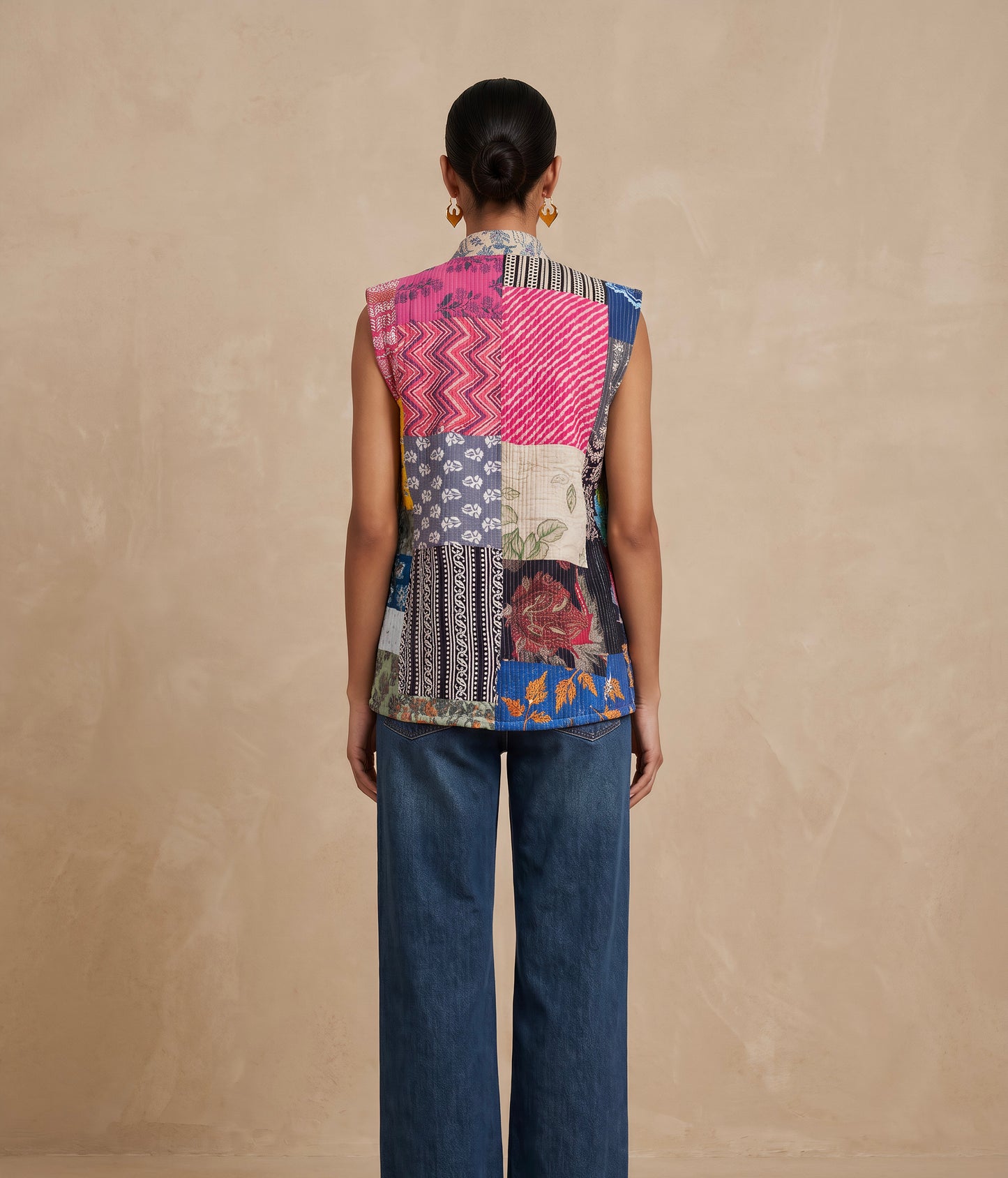 The Reversible Artisan Cotton Jacket| Purple Back