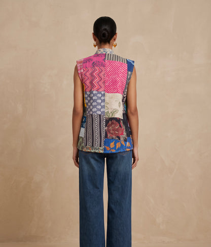 The Reversible Artisan Cotton Jacket| Purple Back