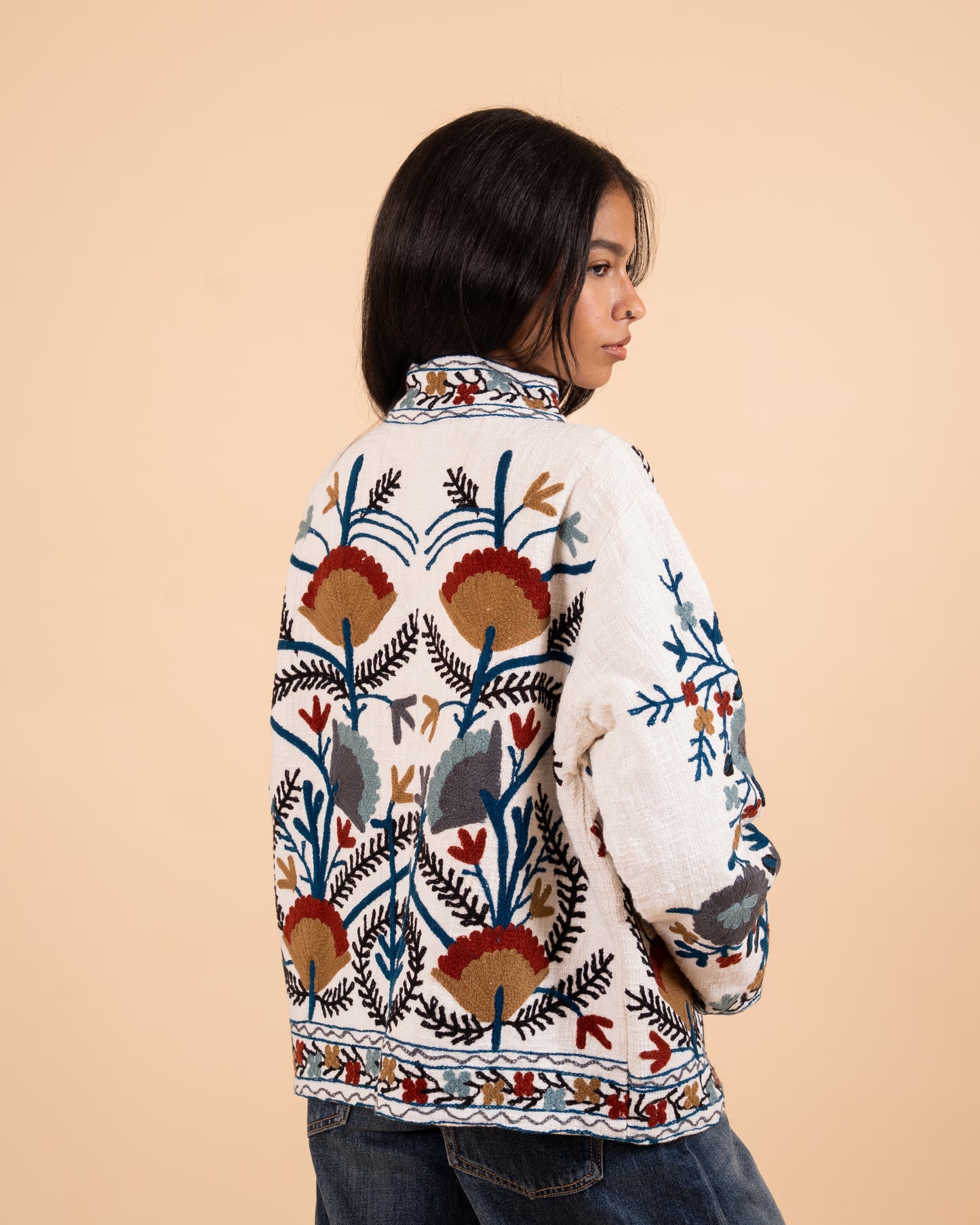 Heirloom Jacket: Embroidered  |White