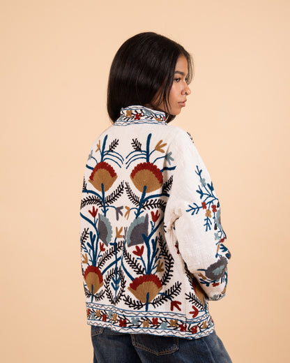 Heirloom Jacket: Embroidered  |White