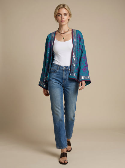 The Artisan Cardigan| Petrol