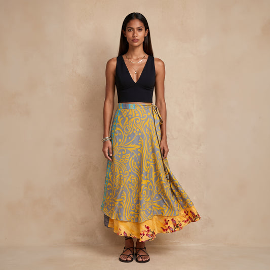 Multi-Wrap Skirt & Dress| Yellow