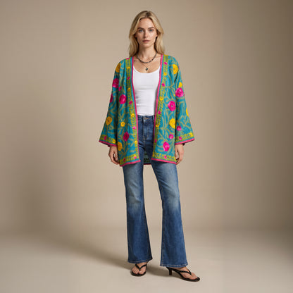 The Artisan Cardigan| Turquoise