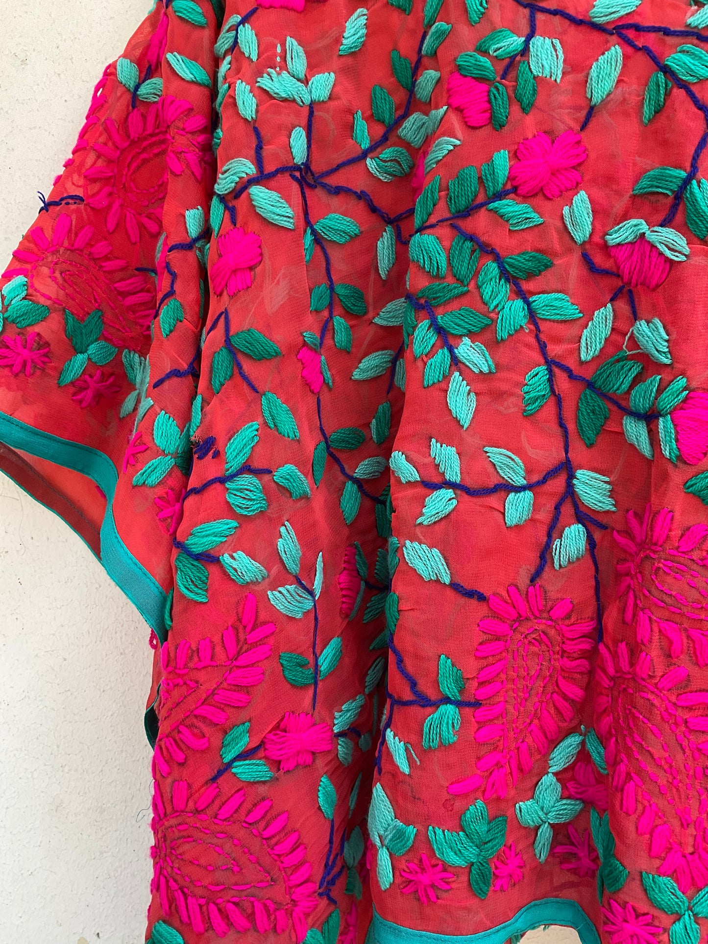 Azmiralda Hand Embroidered Top| Watermelon