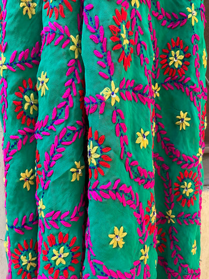 Jana Hand Embroidered Backless Dress