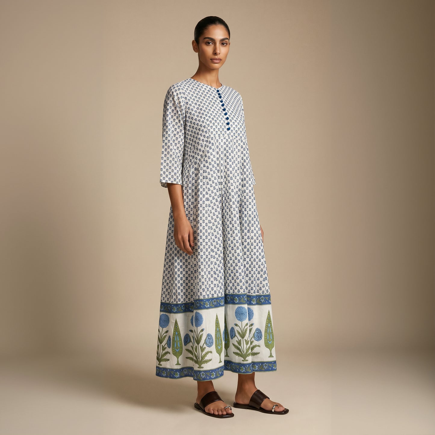 Indigo Pure Cotton Dress