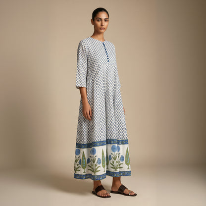 Indigo Pure Cotton Dress